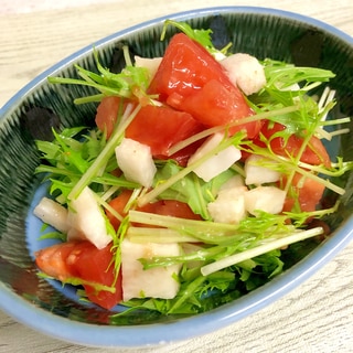 長芋とトマトと水菜のサラダ